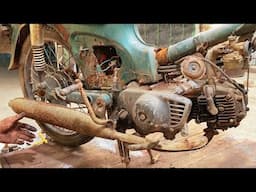Millimeter-precise Restoring a Totally Destroyed 𝑯𝑶𝑵𝑫𝑨 𝐒𝐮𝐩𝐞𝐫 𝐂𝐮𝐛  – A Mechanic's Story Restoration