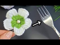 Crocheted Gorgeous Easy Knitting Motif Flower Making🧶#crochet #knitting #handmade #keşfet #tejer
