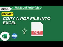 How to Copy Data from PDF to Excel Easily | Excel Tutorial for Beginners