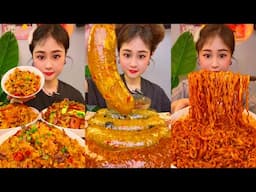 ASMR Braised Pork Belly with curry rice & Noodle ASMR Mukbang! 🌶️