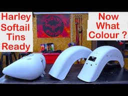 Harley Heritage Softail. Paint Prep Done !  NOW WHAT COLOUR? (Paint day:-7)