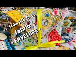 #slowstitch fabric envelope sewing kit  - vlog