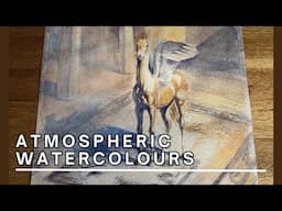 Atmospheric Watercolour Painting- a Classical Theme | Timelapse