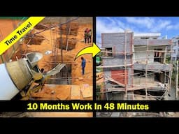 Step By Step Indian 30*40 house construction, time lapse - 10 months work in 48 minutes