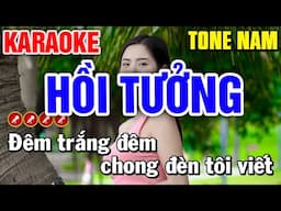 HỒI TƯỞNG Karaoke Tone Nam ( BEAT CHUẨN ) - Mai Phạm Karaoke