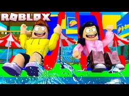 UM DIA INTEIRO NO PARQUE AQUÁTICO DO ROBLOX! (Water Park)