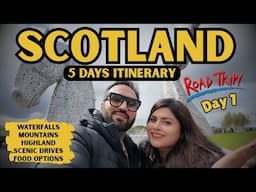 Road Trip To Scotland Highlands 🚗| Episode 1 - The Kelpies | Indian Youtuber In England
