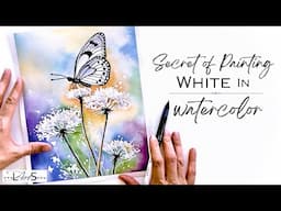 Have YOU Dared Try THIS?! 🫣😱 Intriguing Role WHITE Plays in Colorful Watercolor Butterfly Painting!