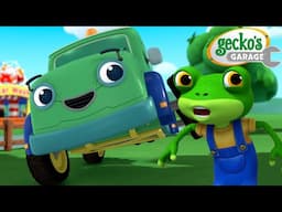 The Wheels Go Round | Gecko's Garage | Trucks For Children | Cartoons For Kids