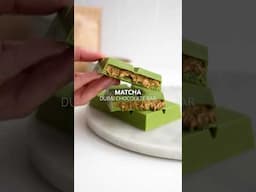 How to make Matcha Dubai Chocolate bars! #matcha #dubaichocolate #easter