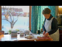 -14℃の北国で暮らす67歳母の料理と家しごと｜マーラーカオ, ボルシチ, グリーンスムージー, 玄米｜ひな人形と布巾の再利用