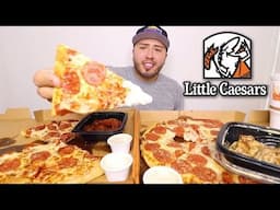 MUKBANG LITTLE CAESARS PIZZA EATING SHOW