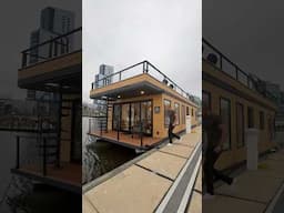 Touring a floating Prefab Home with a Rooftop Deck! #hometour