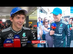 George Russell and Kimi Antonelli REACT to DOUBLE Mercedes podium!
