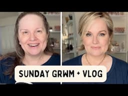 Sunday WITH ME VLOG / GRWM Full-Face Makeup / MY GLASSES & New Toppers for them / CAR CHAT / OVER 50
