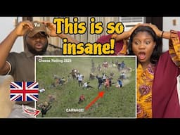 Foreigners React to INSANE UK Cheese Rolling Contest 2025
