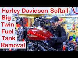 Harley Heritage Softail:- Fuel Tank Removal ! (Paint :- Day 1)