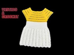 COMO TEJER VESTIDO PARA NIÑA A CROCHET