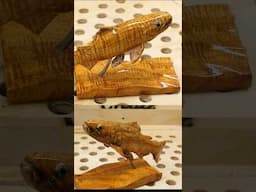 Turning scrap wood into gold #woodworking #fishcarving #carving