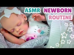 Beautiful Reborn Baby ASMR Newborn Routine With Baby Evelyn.