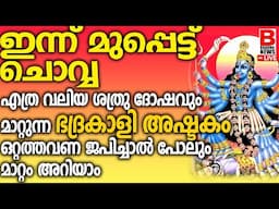 എത്ര വലിയശത്രുദോഷവും മാറ്റുന്ന ഭദ്രകാളീഅഷ്ടകംഇതൊന്നുകേട്ടാല്‍പോലുംമനസ്സില്‍ വിചാരിച്ച കാര്യംനടക്കും