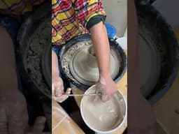 2021 pottery class Throwing, picking work up and reclaim