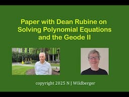 Subdigons and Solving Polynomial Equations and the Geode (with Dean Rubine)  II | N J Wildberger