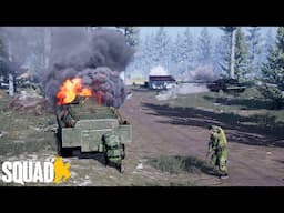 BTR DESTRUCTION! Russian Motorized Platoon Ambushed by Militia | Eye in the Sky Squad Gameplay