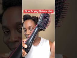Blow Drying Natural Hair with Blow Dryer Brush