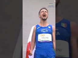 That reaction! 🔥 Marathon gold for Iliass Aouani at the European Running Championships! #running
