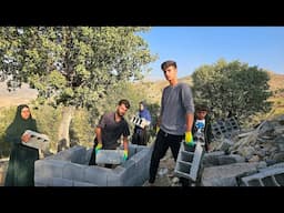 🏞️ Building a bathroom in the mountains for a family of 9 🛁