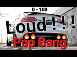 Audi S4 0 - 100 + Pops & Bangs Crackles Back Fire Straight Pipe Valvetronic Exhaust