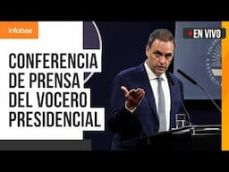 Conferencia de prensa del vocero presidencial, Manuel Adorni (30/04/2025)