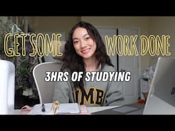 ✨ STUDY WITH ME FOR 3 HOURS 📚 || timer, raw clips, stem major, 50min work block, 10min break!!