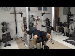 Focused Chest Work With One-Arm Hooked One-Arm Dumbbell Bench Press