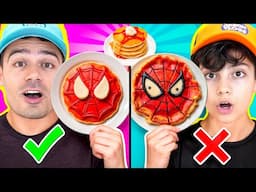 Jason vs Alex Best Pancake Art Challenge Wins $1,000!