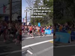 John Korir FALLS at the Boston marathon start line (then goes on to win)