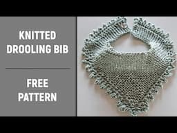 Cute Knitted Drooling Bib - free knitting pattern