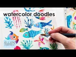 Friday Fun Watercolor doodles / Art therapy to de-stress!