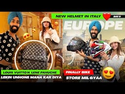 Italy mai LV ke store pahuche 😍 lkn unhone mna kar diya 😡 Hme helmet store bh mil gya ❤️ Day 9 ROME