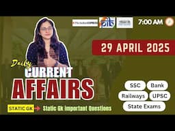 29 April 2025 current affairs 🇮🇳 | Daily Current Affairs | SSC, Railway, banking, PCS, group D