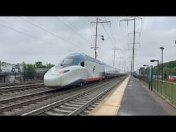 Rainy Amtrak & NJ Transit Northeast Corridor Action @ New Brunswick & Jersey Avenue (6/10/25)