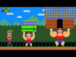 Super Mario Bros., Mario GROWING UP STRONGEST EVER with Every Seed PowerUps
