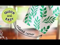 How to sew a tea towel with mitered corners? QUICK and EASY!