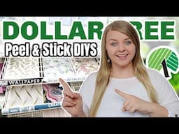 Genius DOLLAR TREE Peel and Stick Wallpaper HACKS + DIYS!