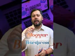Blogger vs WordPress and Best Hosting #blogging #wordpress #blogger