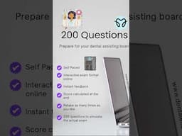Dental assisting! Get your 200 question interactive practice exam! https://www.dentalelle.com/200da