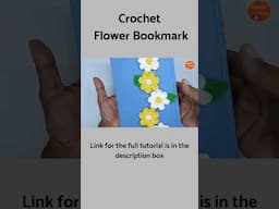 Create a beautiful Crochet Bookmark with easy crochet flowers #crochetbookmark #crochetflower