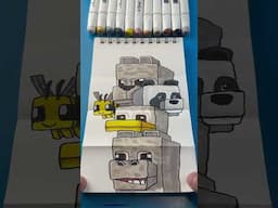 How to draw Minecraft Movie Animal Folding Surprise!! #artlandhowtodraw #art #shorts #drawing