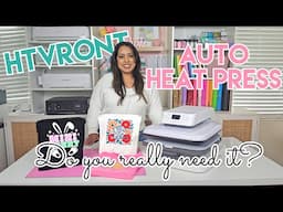 🔥 Do You REALLY Need an AUTO HEAT PRESS? 🤯 HTVRONT Auto Heat Press Review & T-Shirt Test!